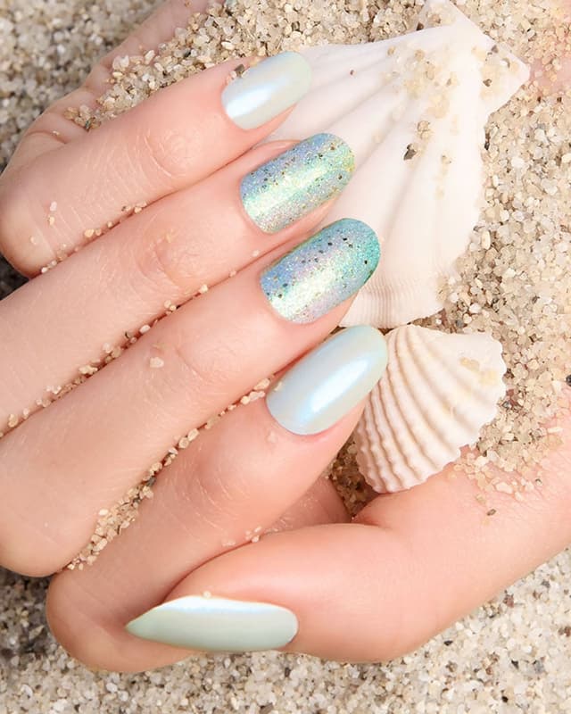 Marbled Jade nail strips