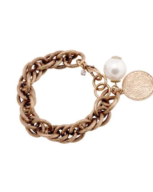 Lorena bracelet with pearl and coin charms