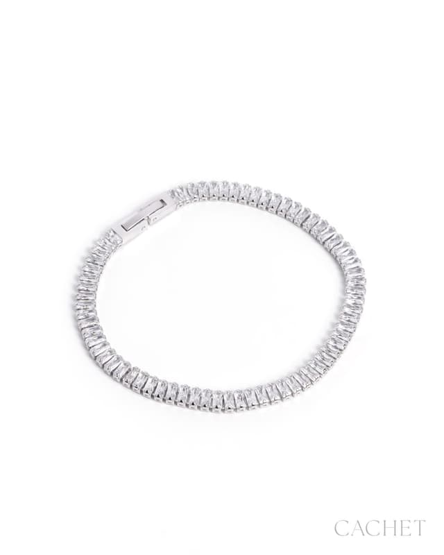 Clarity bracelet, Cachet by Paparazzi, rhodium ($72)