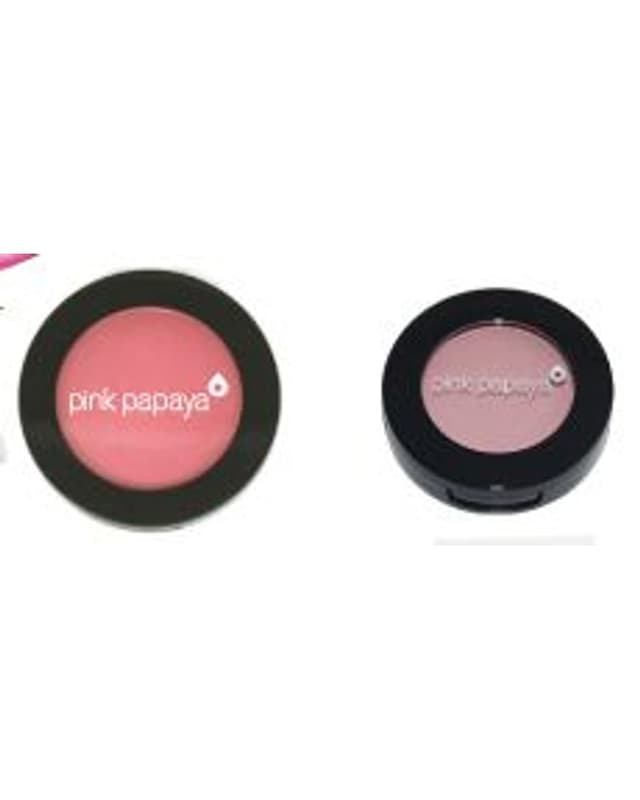 Blush and eye shadow compacts