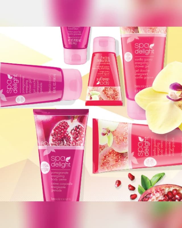 Spa Delight body care in pomegranate and vanilla guava