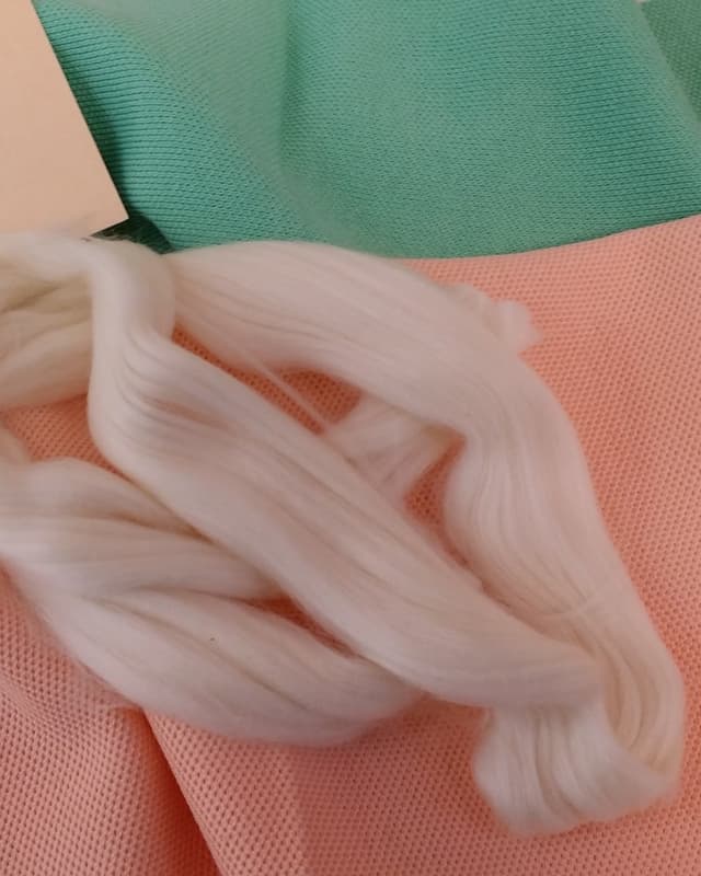 Peruvian Pima cotton fiber on DakoModa pique fabric