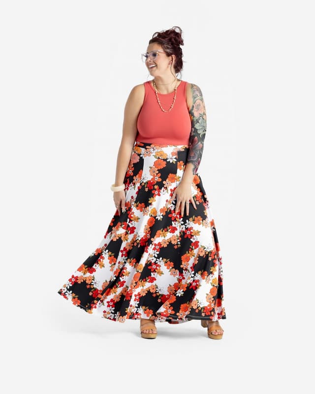 Victoria Paneled Maxi Skirt