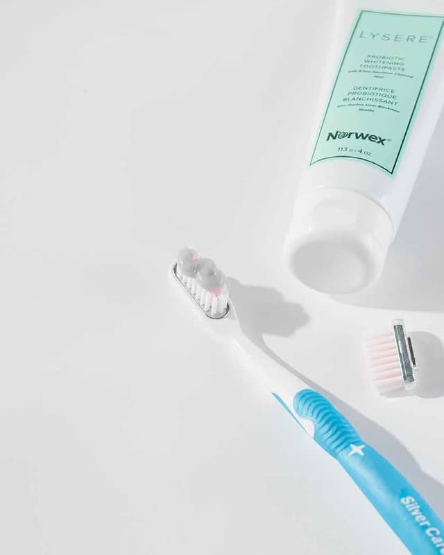 Lysere toothpaste and Silver Care Toothbrush