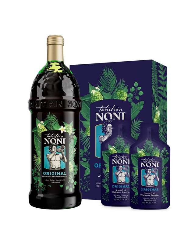 Tahitian Noni ORIGINAL bottle and sachet box
