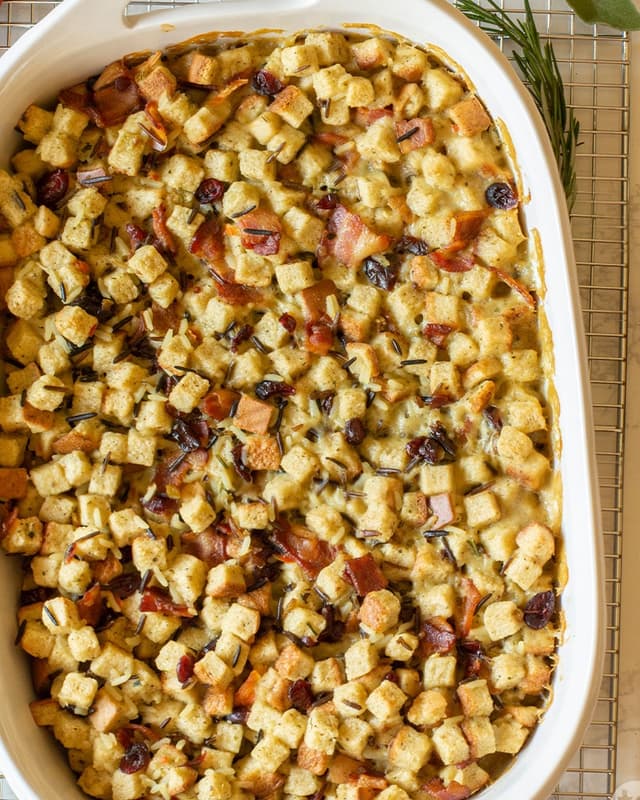 Creamy wild rice stuffing