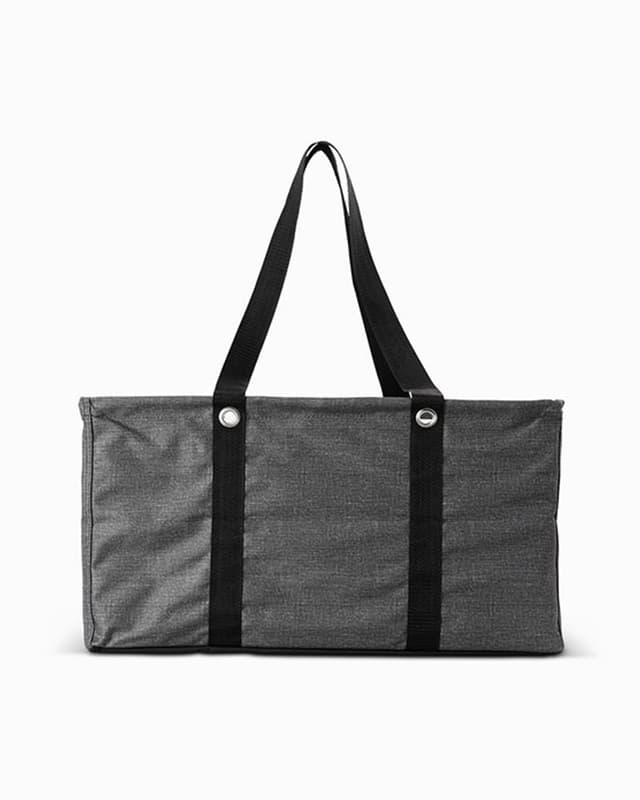 Large Utility Tote in a charcoal print