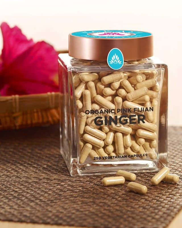 Organic Pink Fijian Ginger capsules
