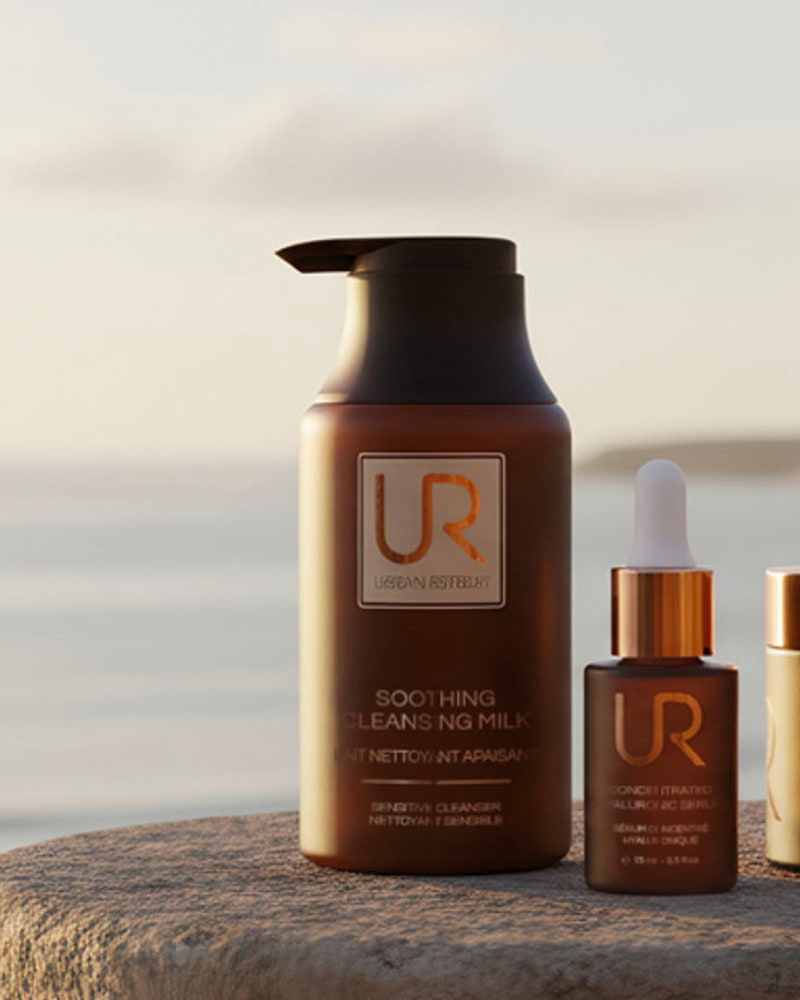 Soothing cleansing milk and serum by the sea