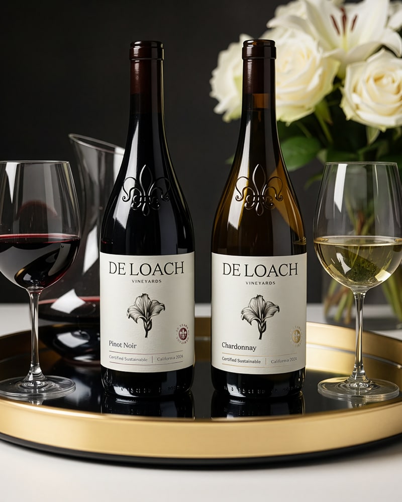 DeLoach Vineyards Pinot Noir and Chardonnay
