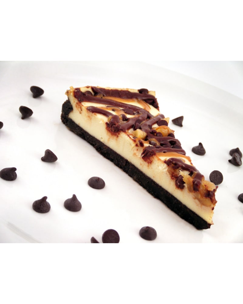 Chocolate chip pecan cheesecake