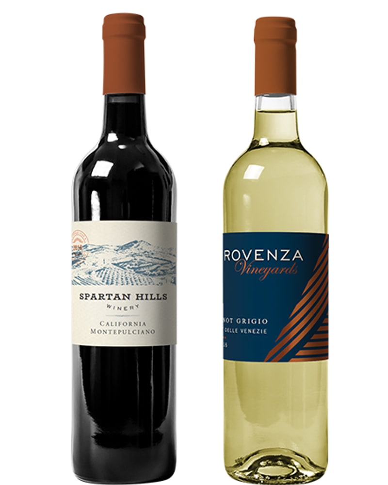Spartan Hills Montepulciano and Rovenza Pinot Grigio