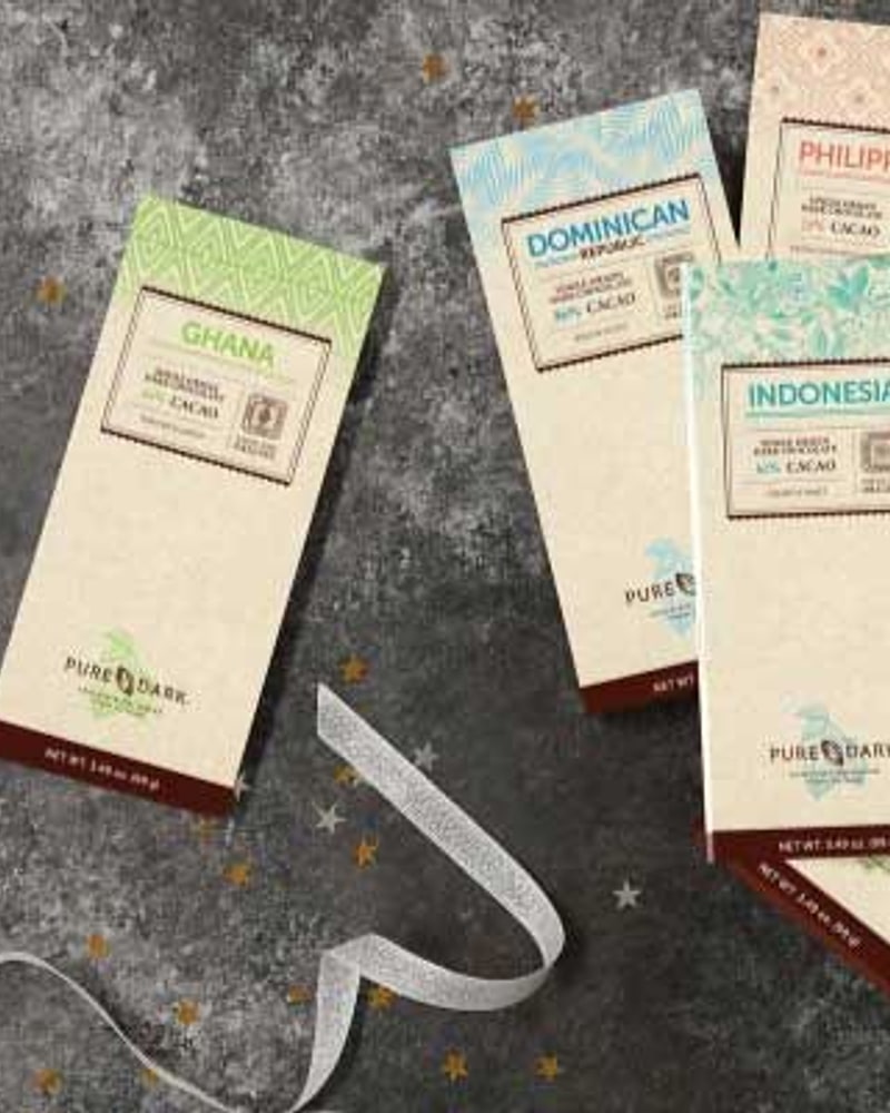 Pure Dark single-origin chocolate bars