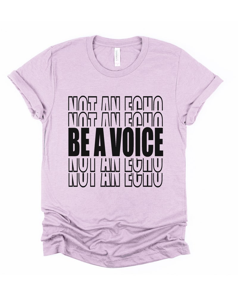 "Be a Voice" lilac graphic tee