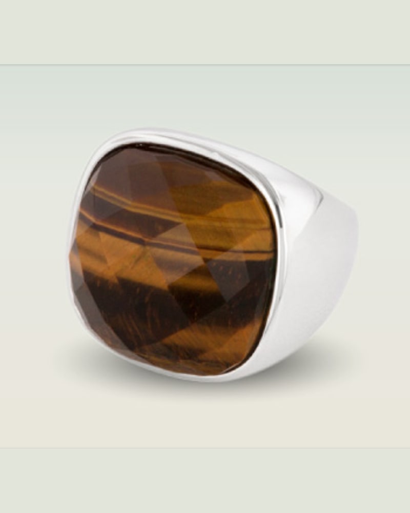 Bridget tiger's eye cocktail ring