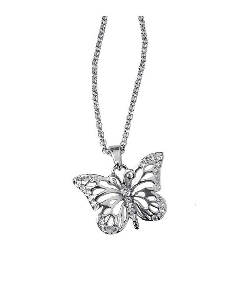 Crystal butterfly pendant necklace, spring/summer 2014