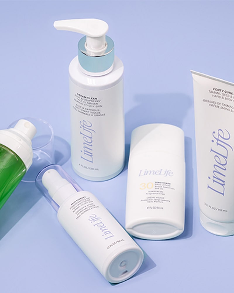 Dream Clean cleanser, Hit Refresh gel mist and Zero Shade SPF 30 skin care