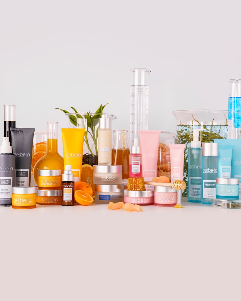 Sei Bella skincare and cosmetics collection