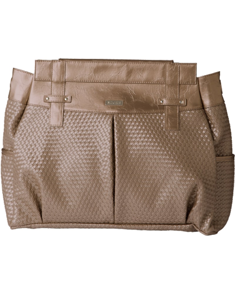 Taupe woven-texture shell