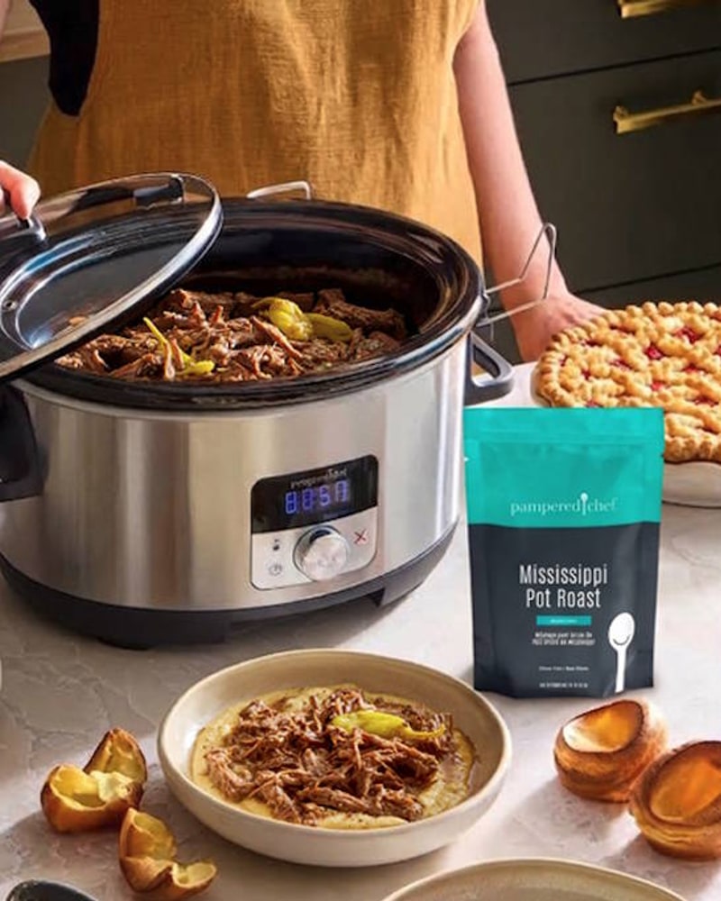Slow Cooker Launch Kit products in use
