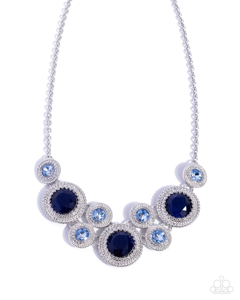 Ornate Opera necklace, blue ($8)