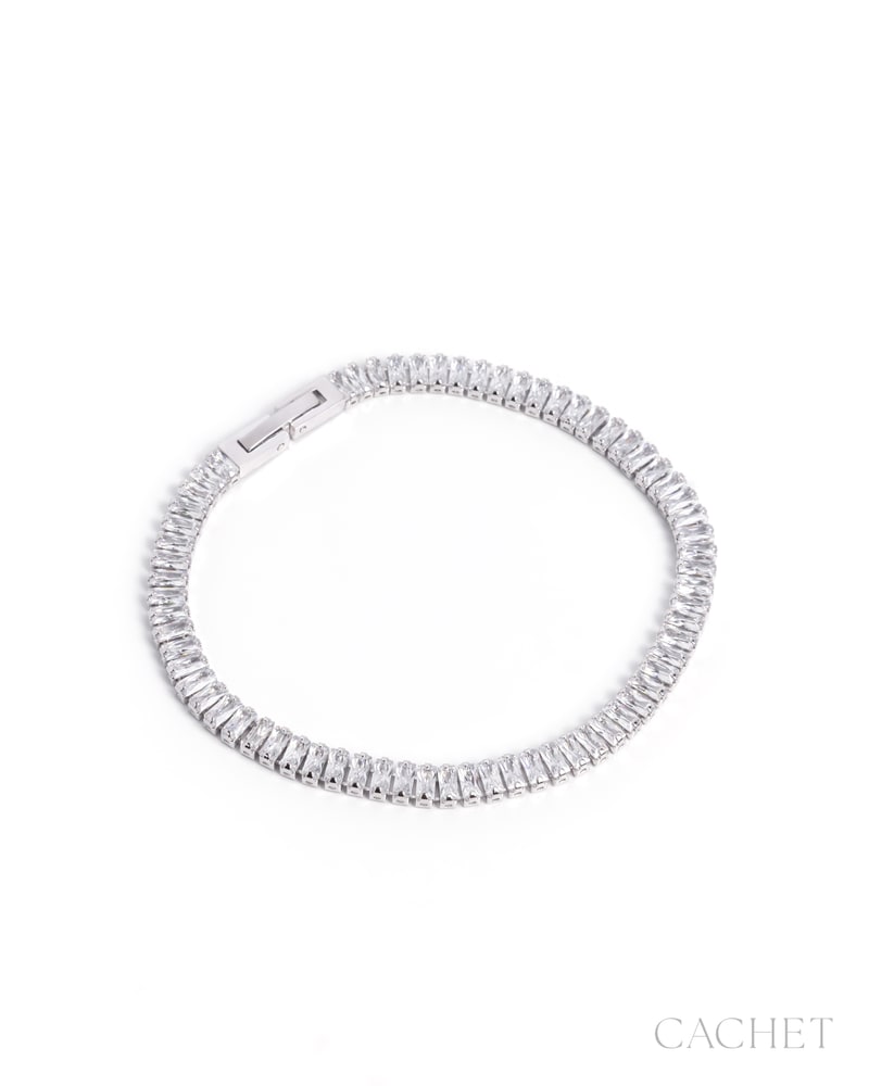 Clarity bracelet, Cachet by Paparazzi, rhodium ($72)