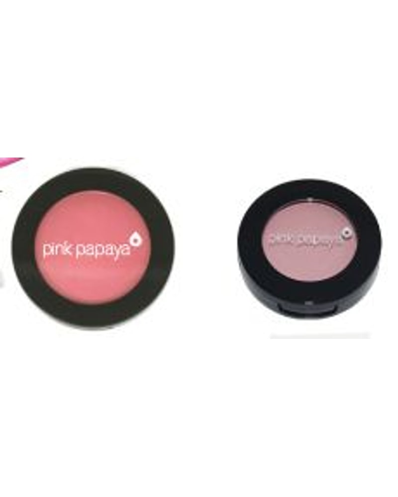 Blush and eye shadow compacts