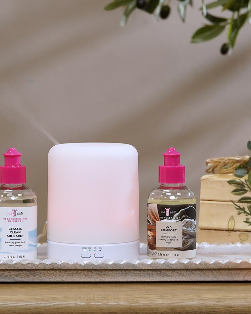 Breezy Comfort mini ultrasonic diffuser bundle with diffuser oils