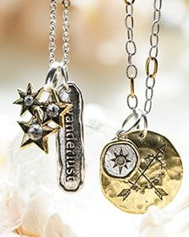 Star, Wanderlust and compass pendants