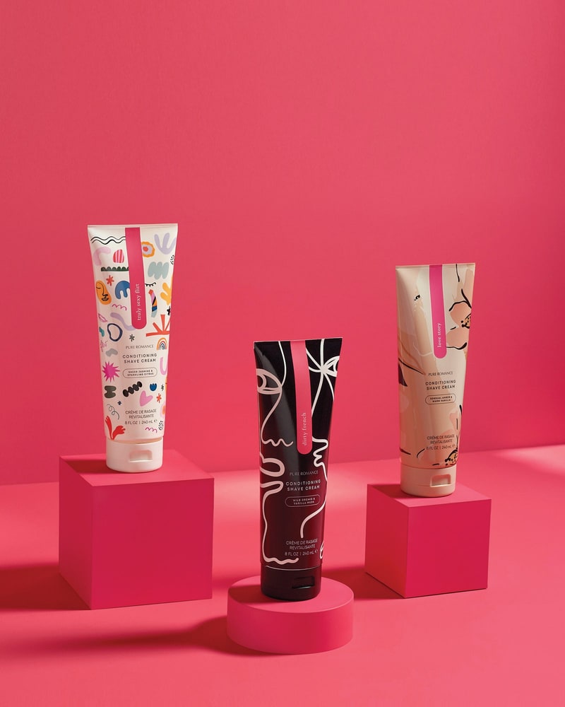 Conditioning Shave Cream in three designer prints