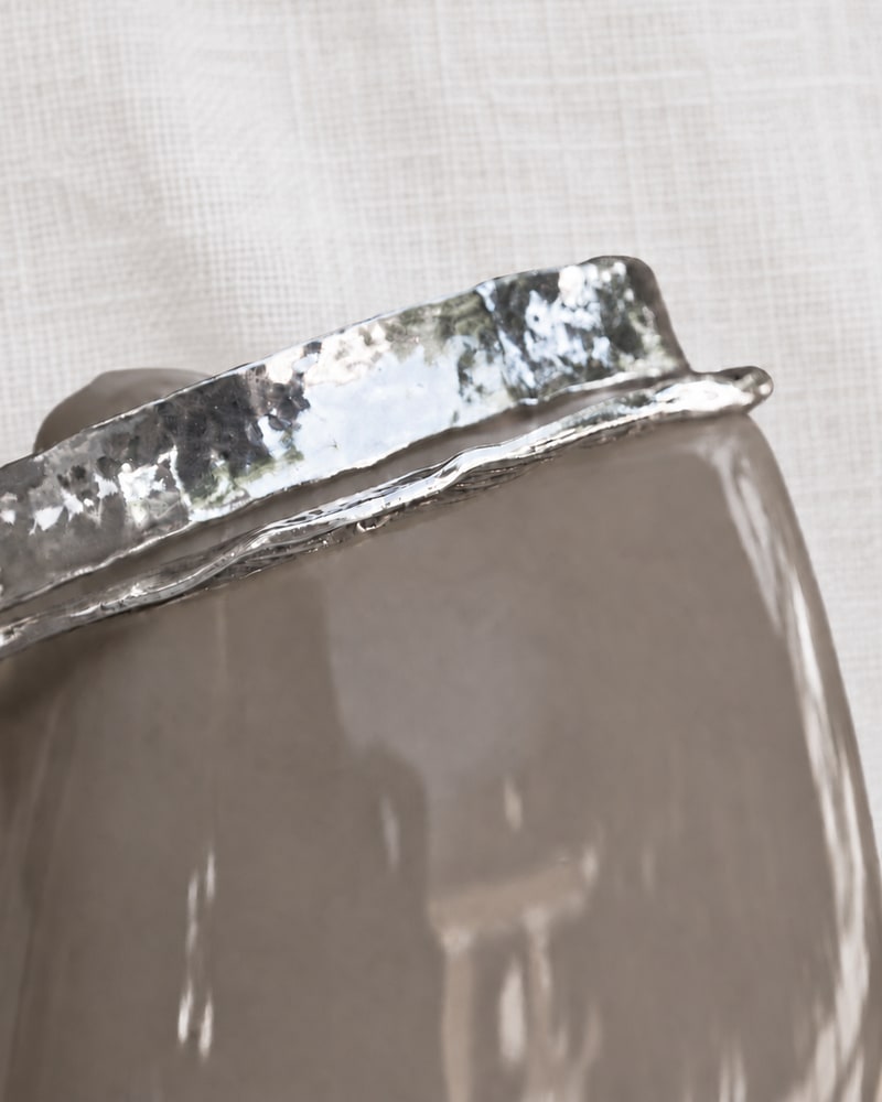 Modern Hammered Sterling Silver Bangle