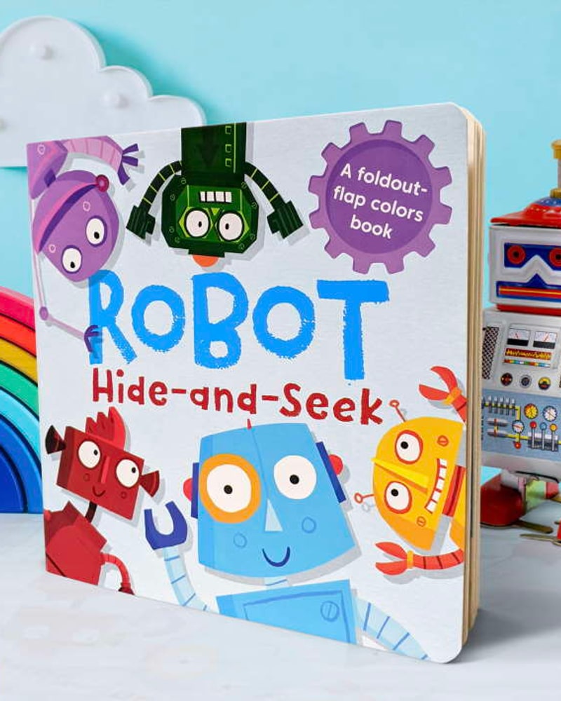 Robot Hide-and-Seek foldout-flap board book